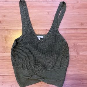 Olive green crop top.